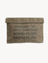 Vintage Oil Wax Canvas Handbag – Khaki Print Long Wallet